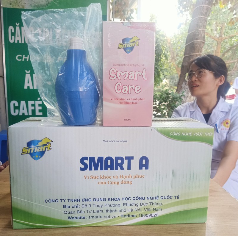 smart care kết hợp với bình phụ khoa